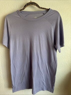 ALO Yoga Men's Lavender Short Sleeve Crew